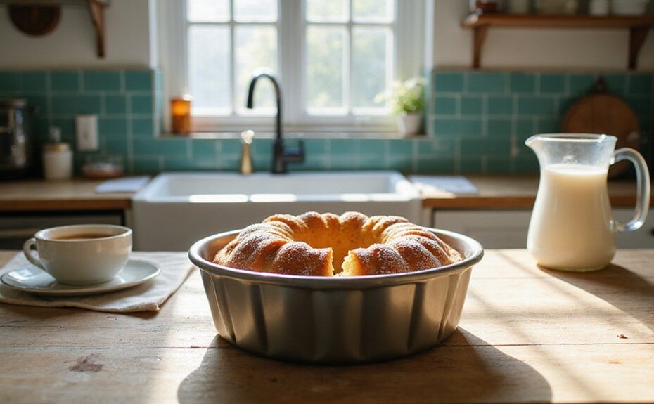 angel food cake in bundt