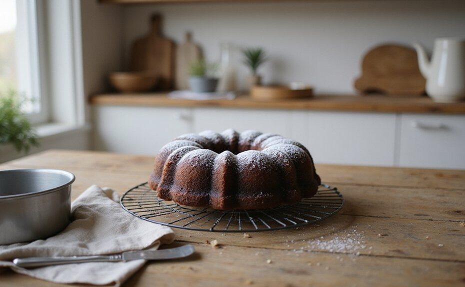cooling time for bundt cake