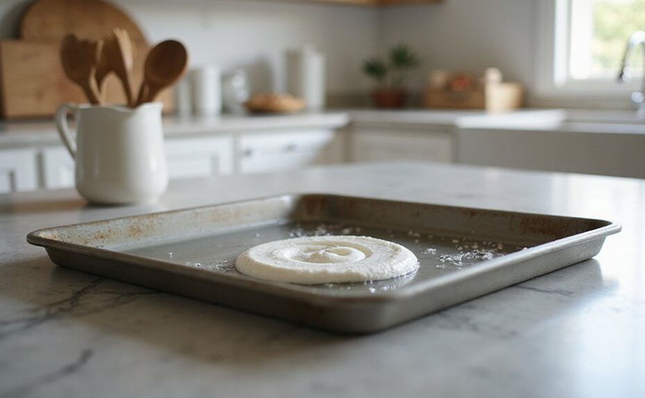 deep cleaning baking sheet
