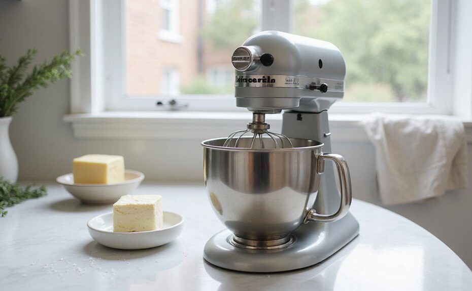 making butter with mixer
