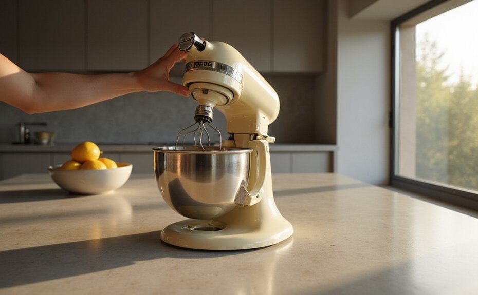 remove mixer bowl safely