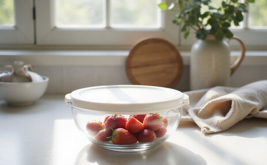 top glass bowls with lids