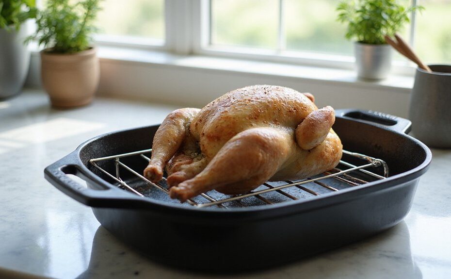 using a roasting rack