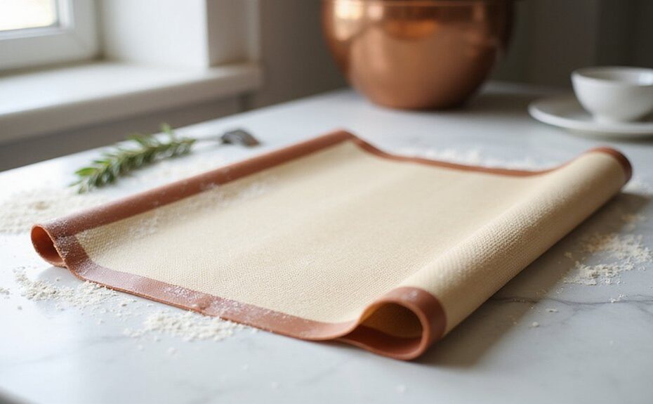 using silicone baking mats
